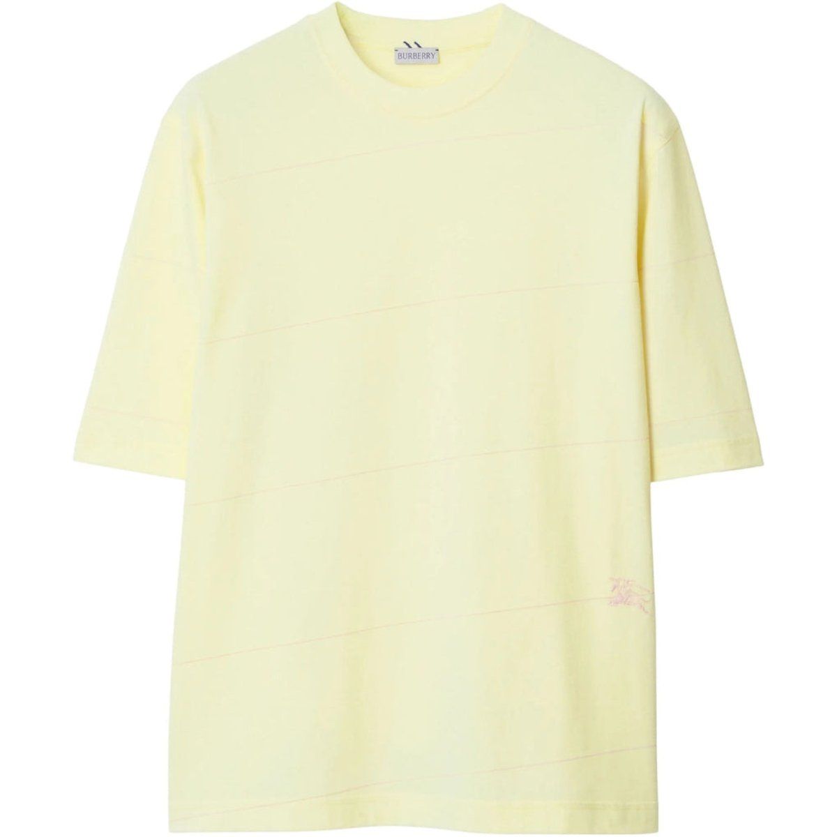 Baumwoll-T-Shirt mit diagonalen Streifen