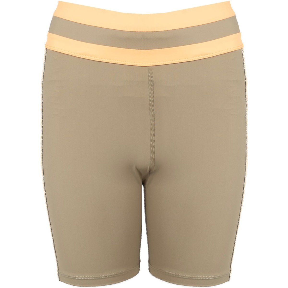 High-Waist Radlerhose mit Kontrastbund
