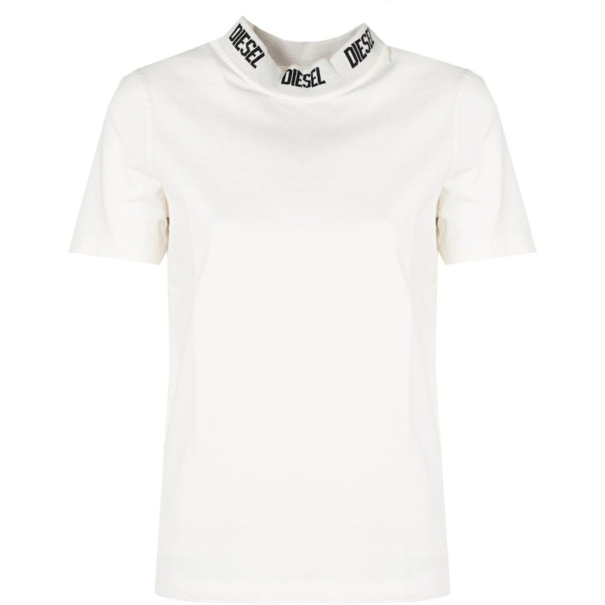 T-Shirt mit Logo-Stehkragen