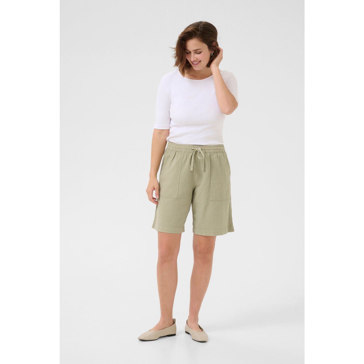 Lässige Baumwoll-Shorts mit Kordelzug