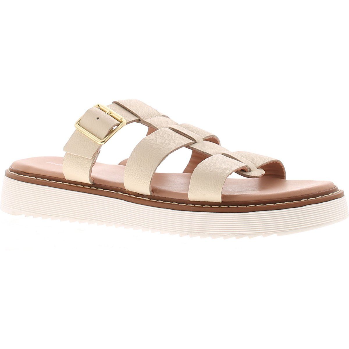 Markante Leder-Slides im Gladiator-Stil