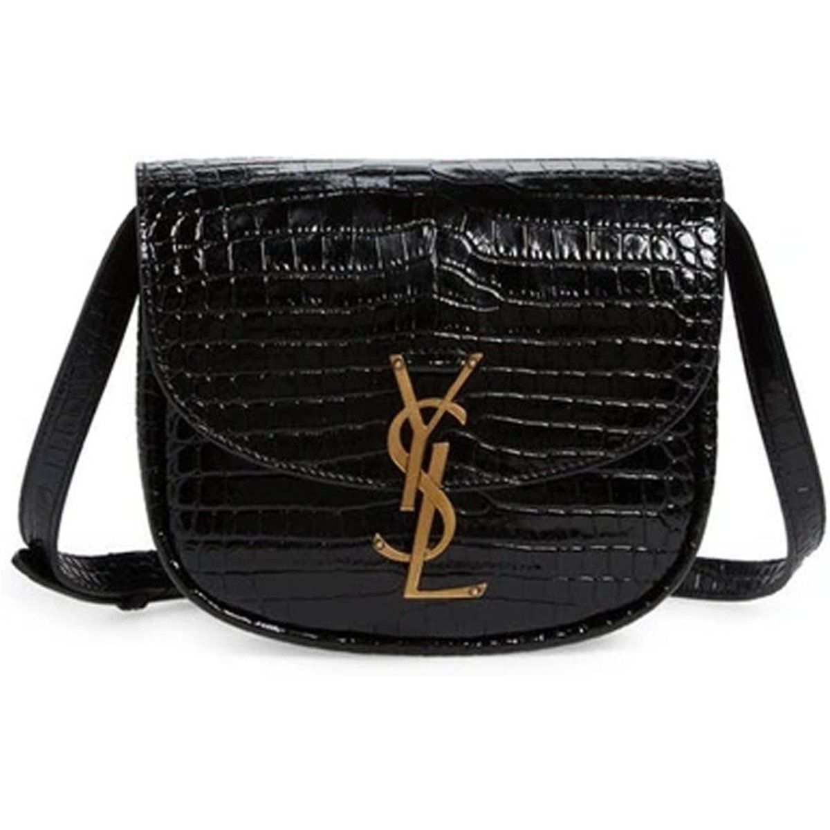 Kaia Schultertasche in Kroko-Optik