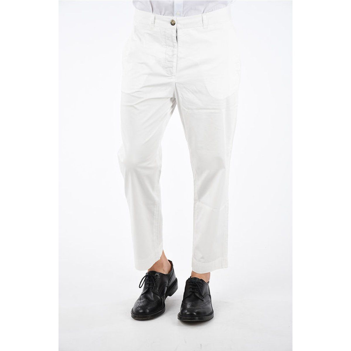 Lässige Boyfriend-Hose aus Stretch-Baumwolle