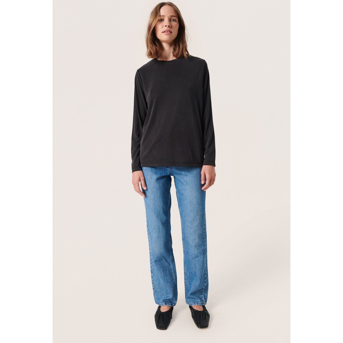 Lockeres Langarmshirt aus Modalmischung