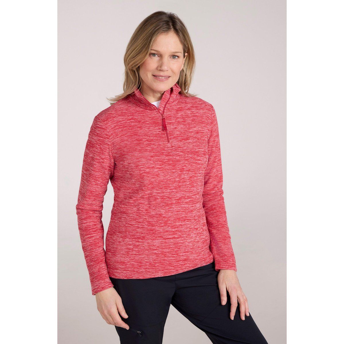 Schnelltrocknendes Microfleece-Oberteil mit Reißverschluss