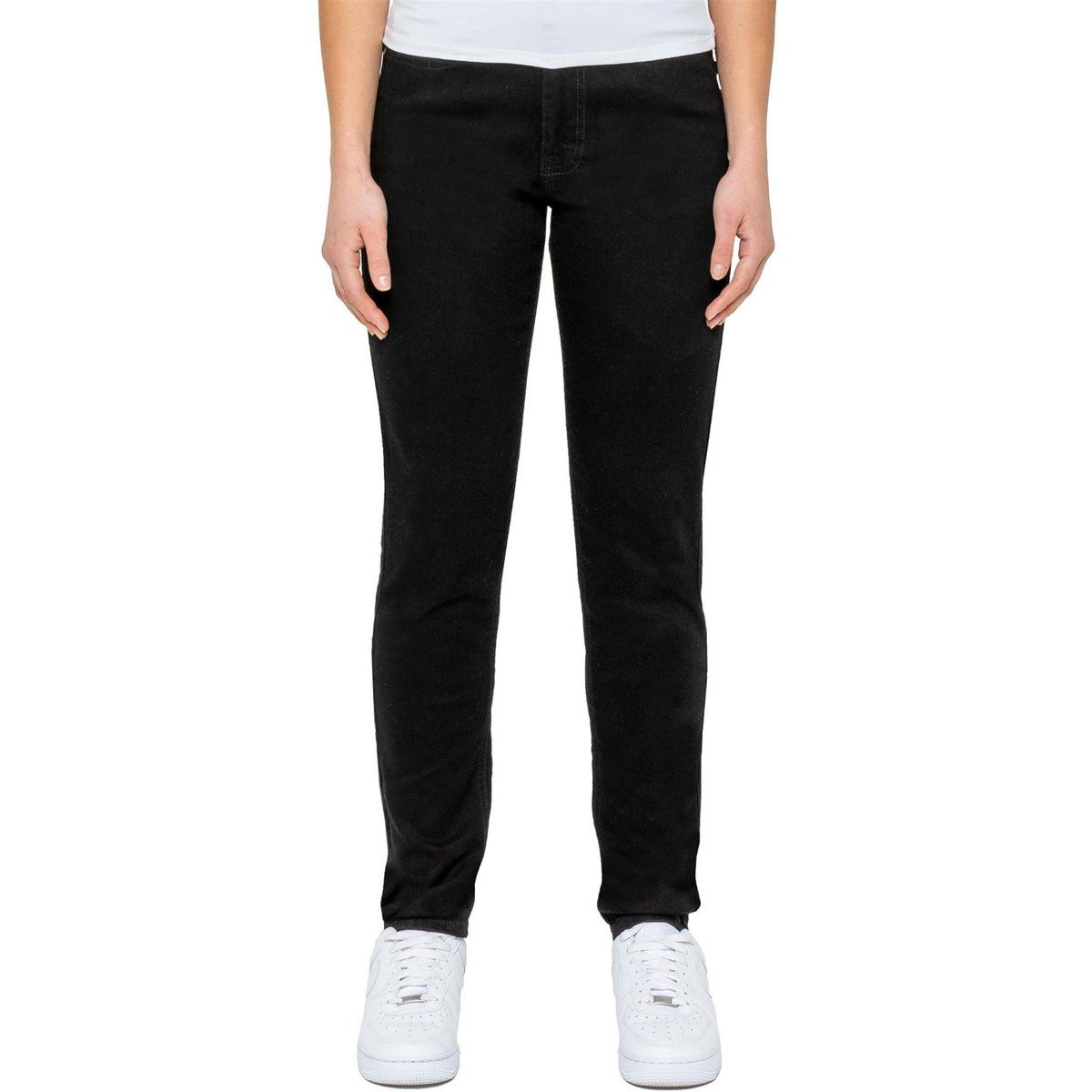 Hochtaillierte Stretch-Mom-Jeans