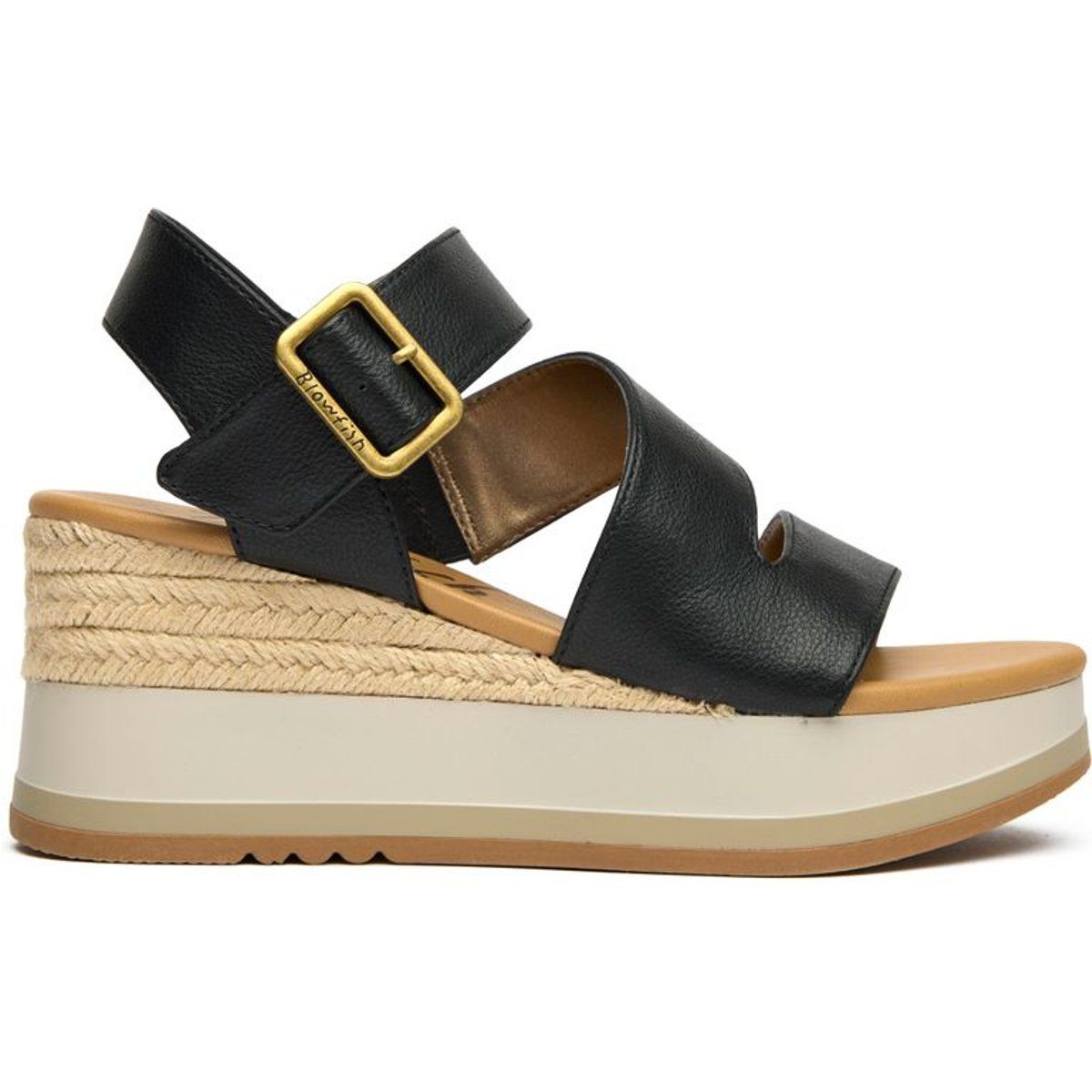 Plateau-Keilsandalen mit Espadrille-Besatz