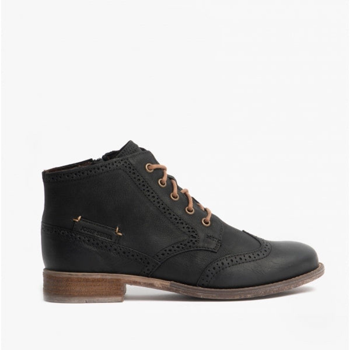 Schnürstiefeletten mit Brogue-Details