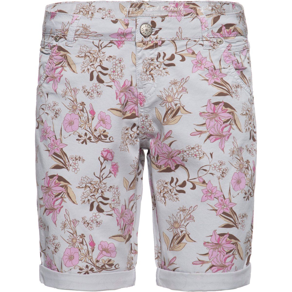 Feminine Jeansshorts mit Blumenmuster