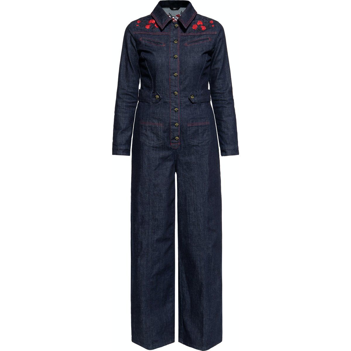 Bestickter Western Denim Overall