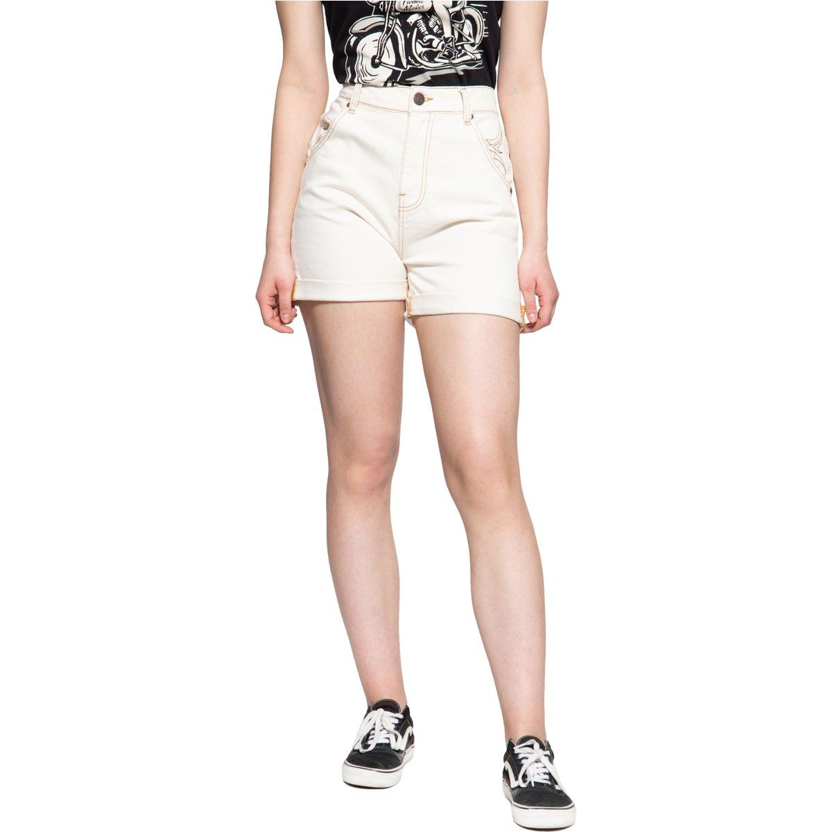 Vintage High Waist Denim-Shorts