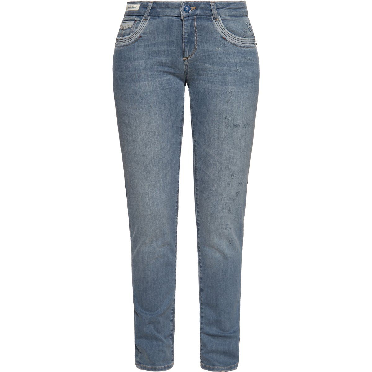 Slim Fit Jeans mit mittlerer Leibhöhe