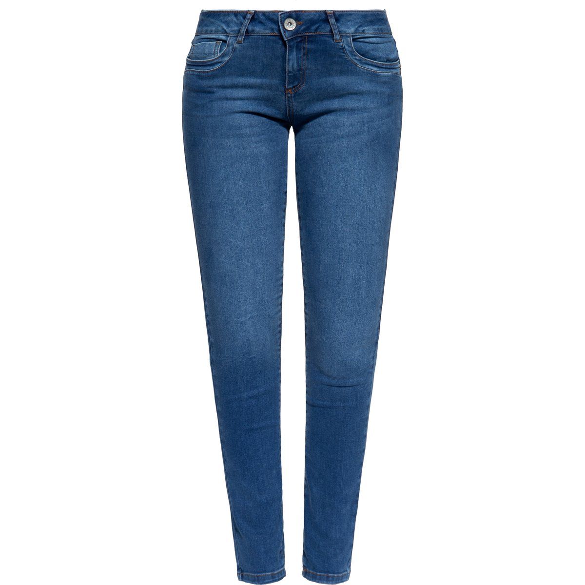 Slim-Fit-Jeans mit mittlerer Leibhöhe