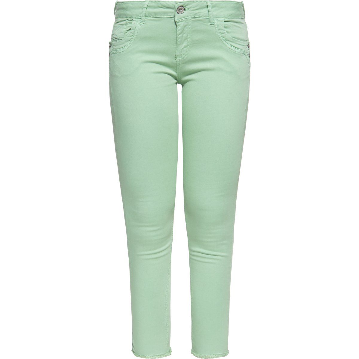 Slim Fit Hose mit offenen Kanten