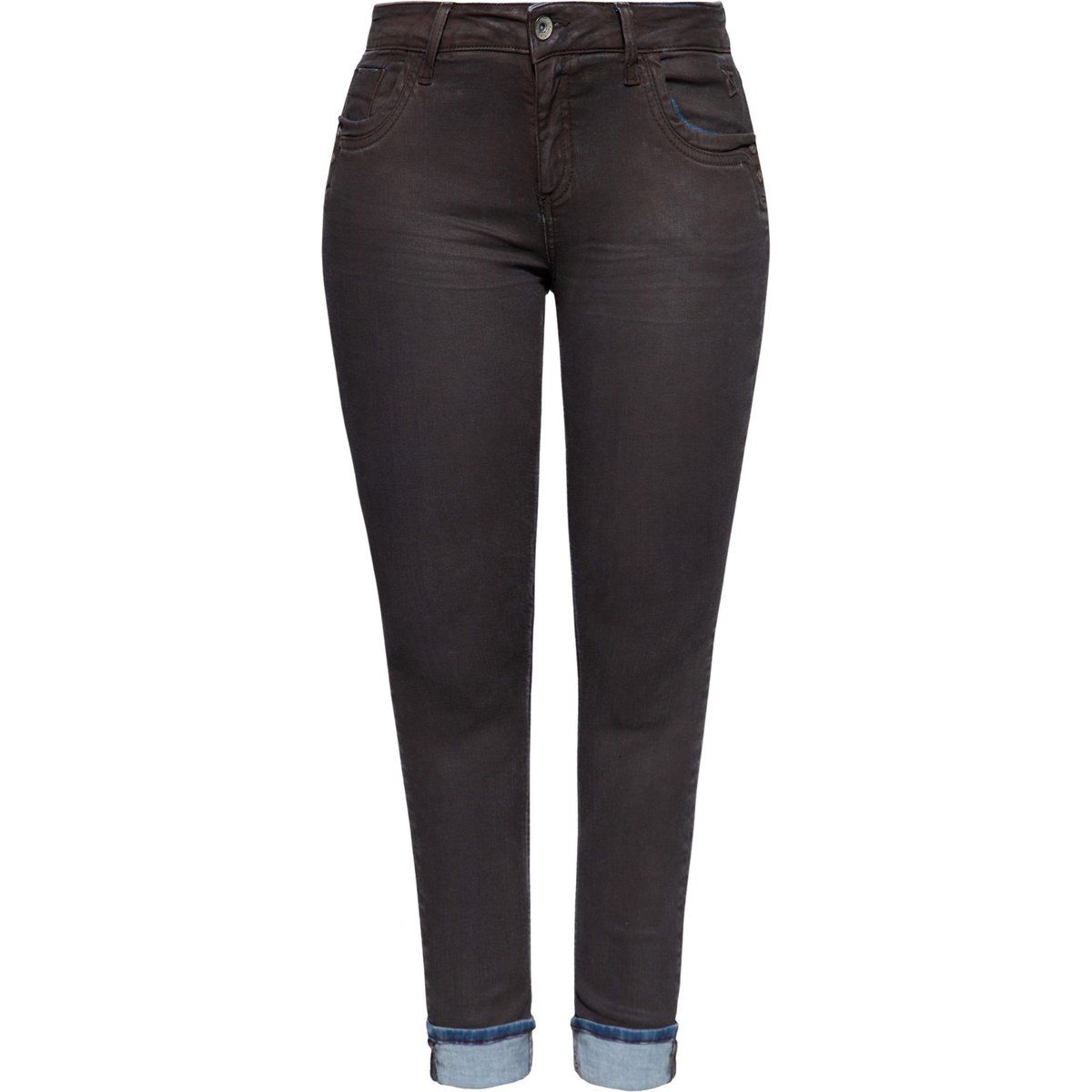 Beschichtete Slim Fit Denim Jeans