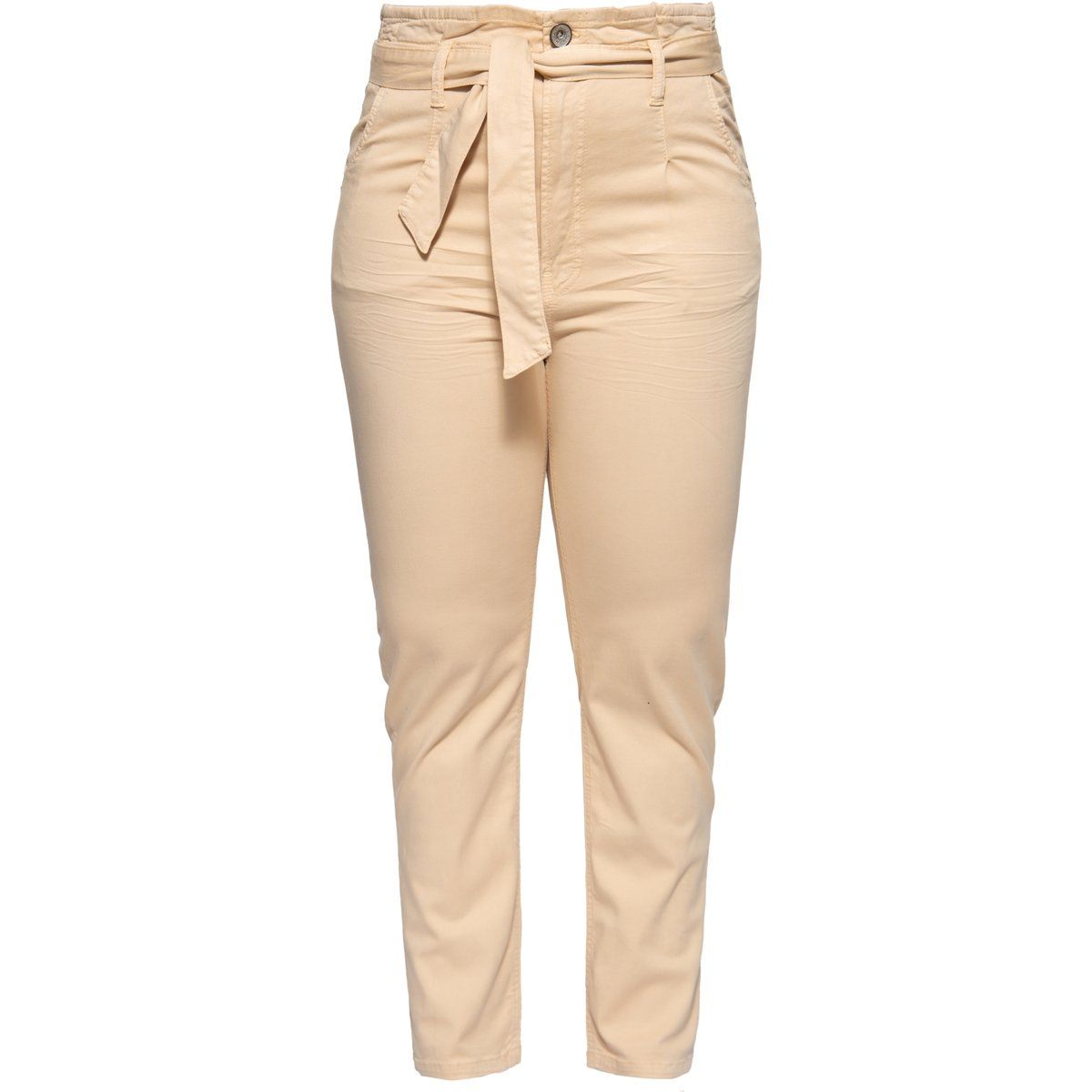 High-Waist Paperbag-Hose mit Gürtel
