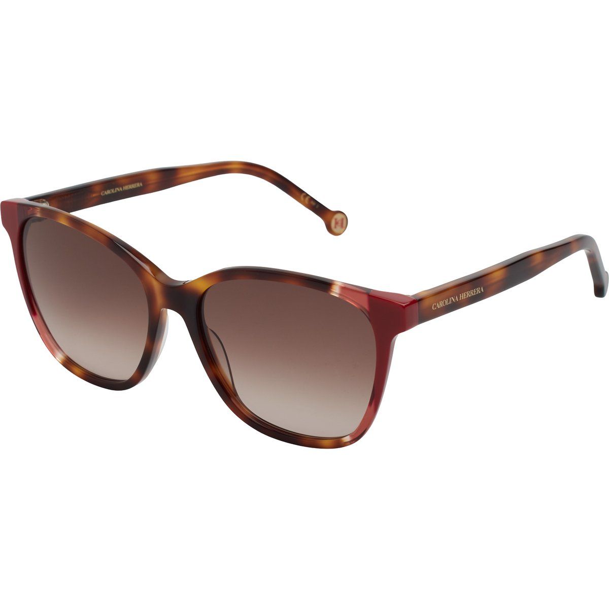 Elegante quadratische Sonnenbrille in Schildpattoptik