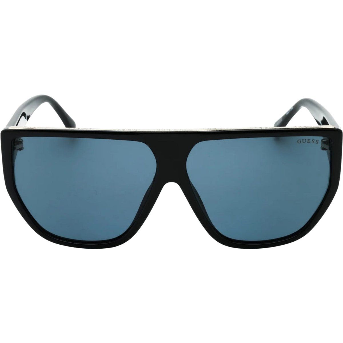 Oversize Shield-Sonnenbrille mit flacher Oberseite