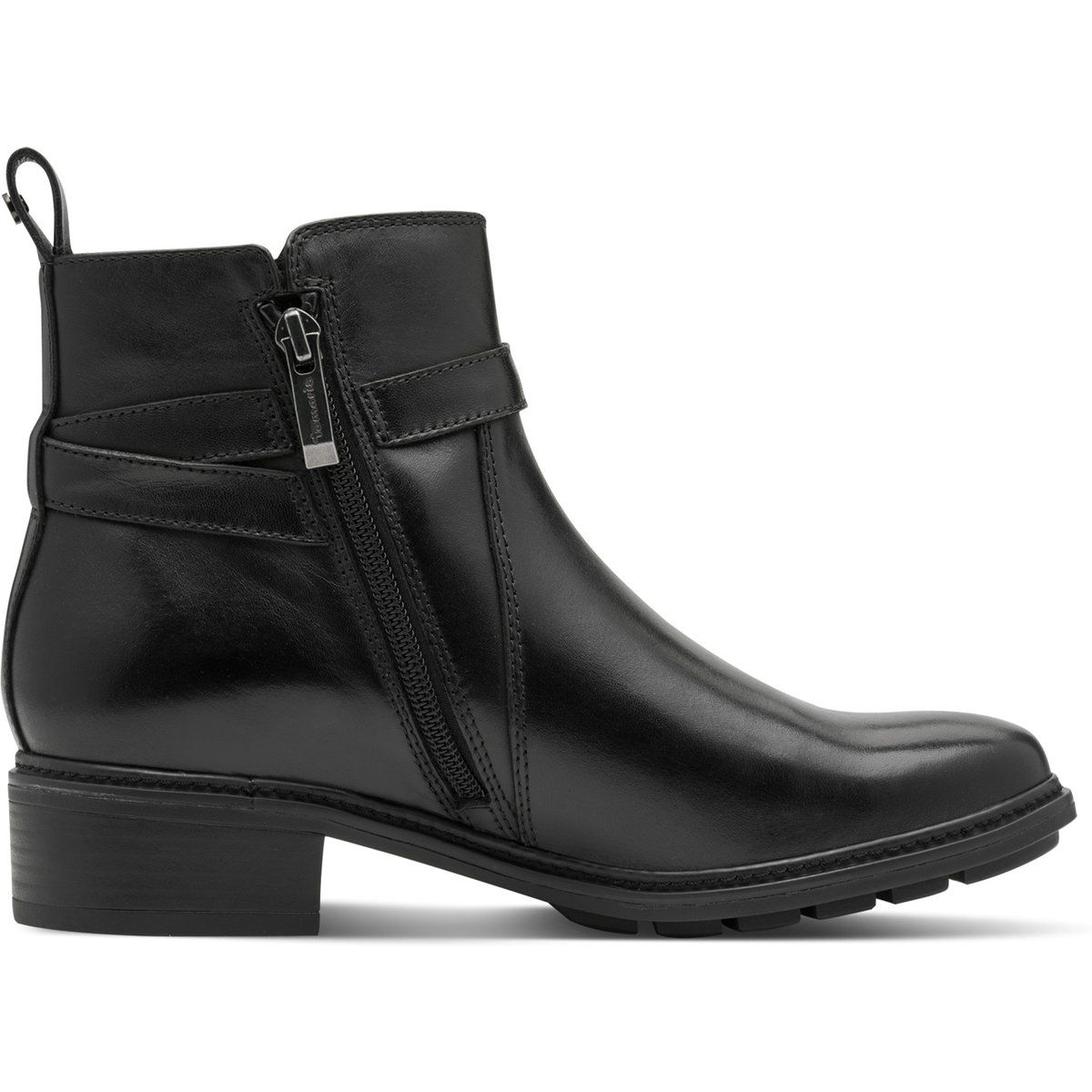 Elegante Lederstiefeletten mit Schnalle