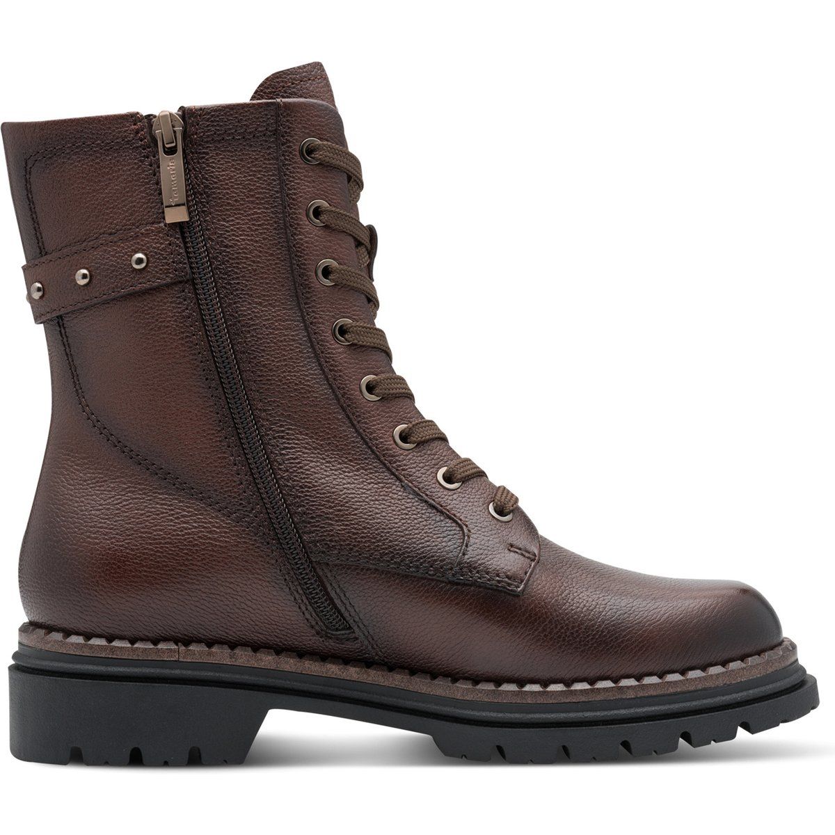 Leder-Schnürstiefel im Combat-Look