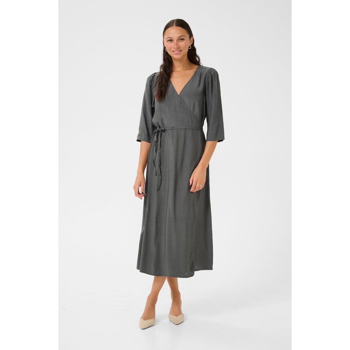 Elegantes Wickel-Midikleid
