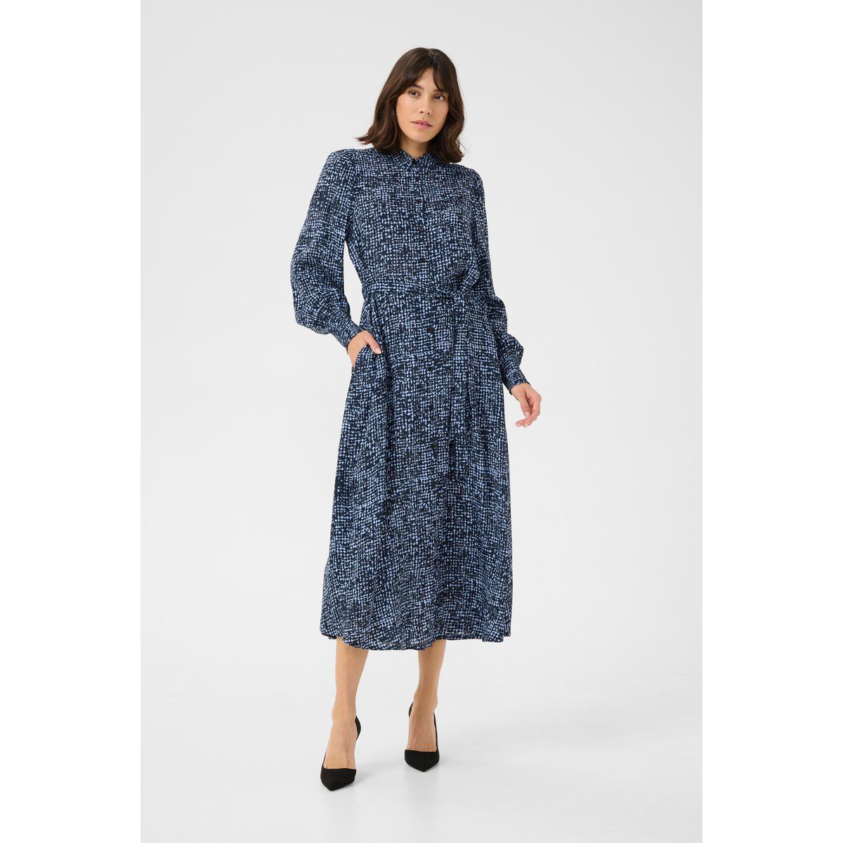 Midikleid mit grafischem Print