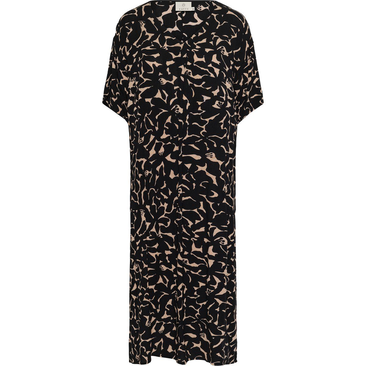 Midikleid mit abstraktem Bio-Print