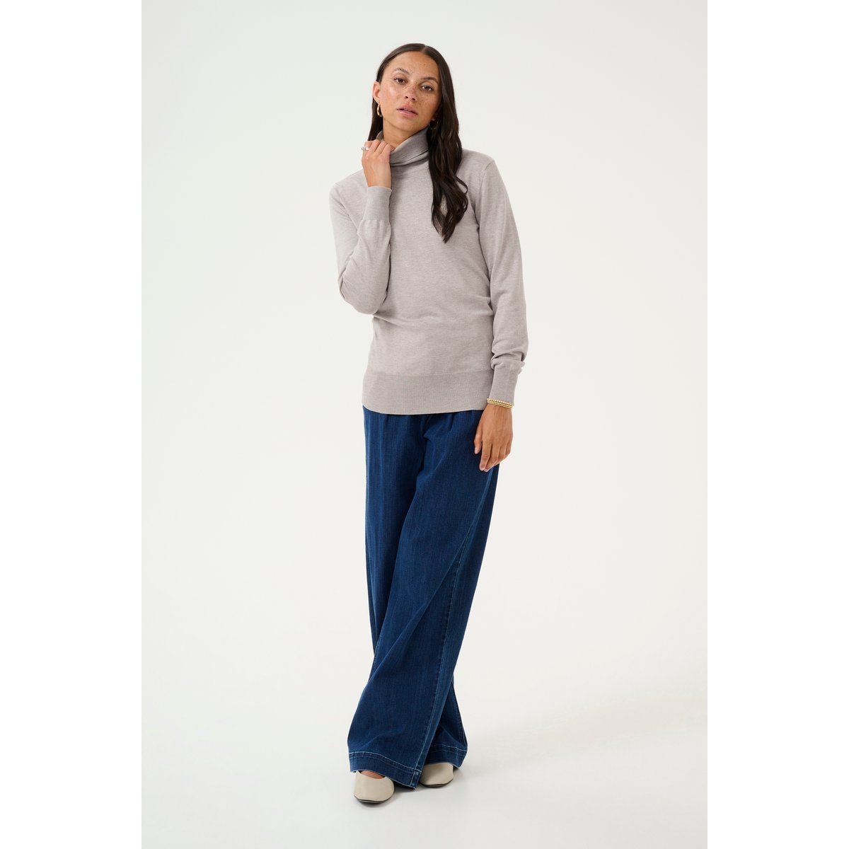Schmal geschnittener Rollkragenpullover