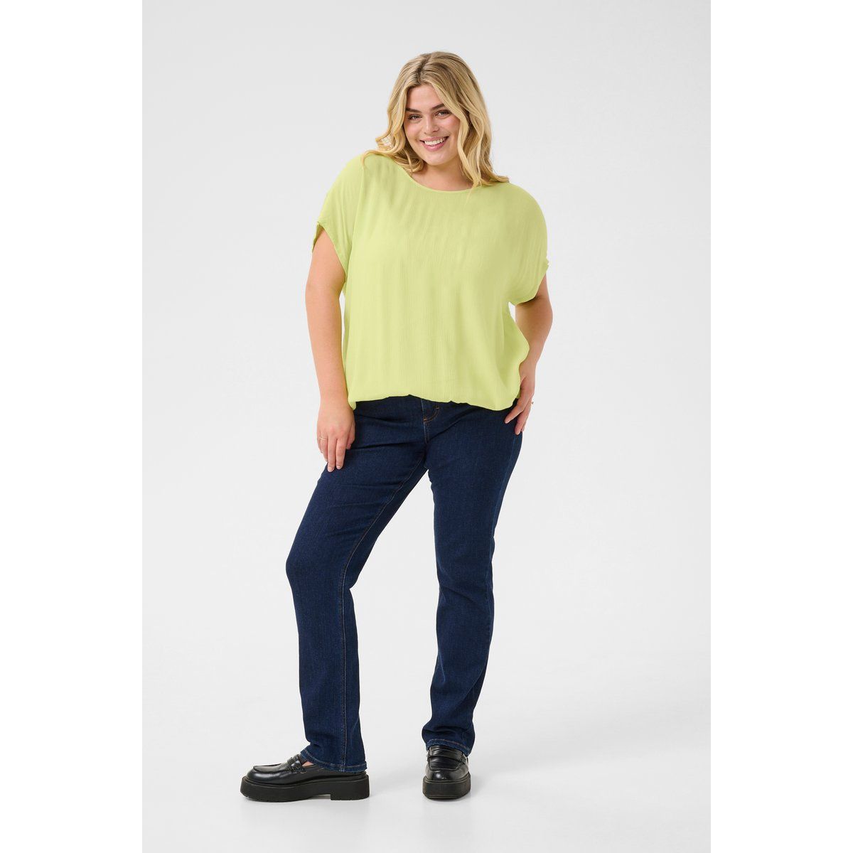 Locker geschnittene Kurzarm-Bluse