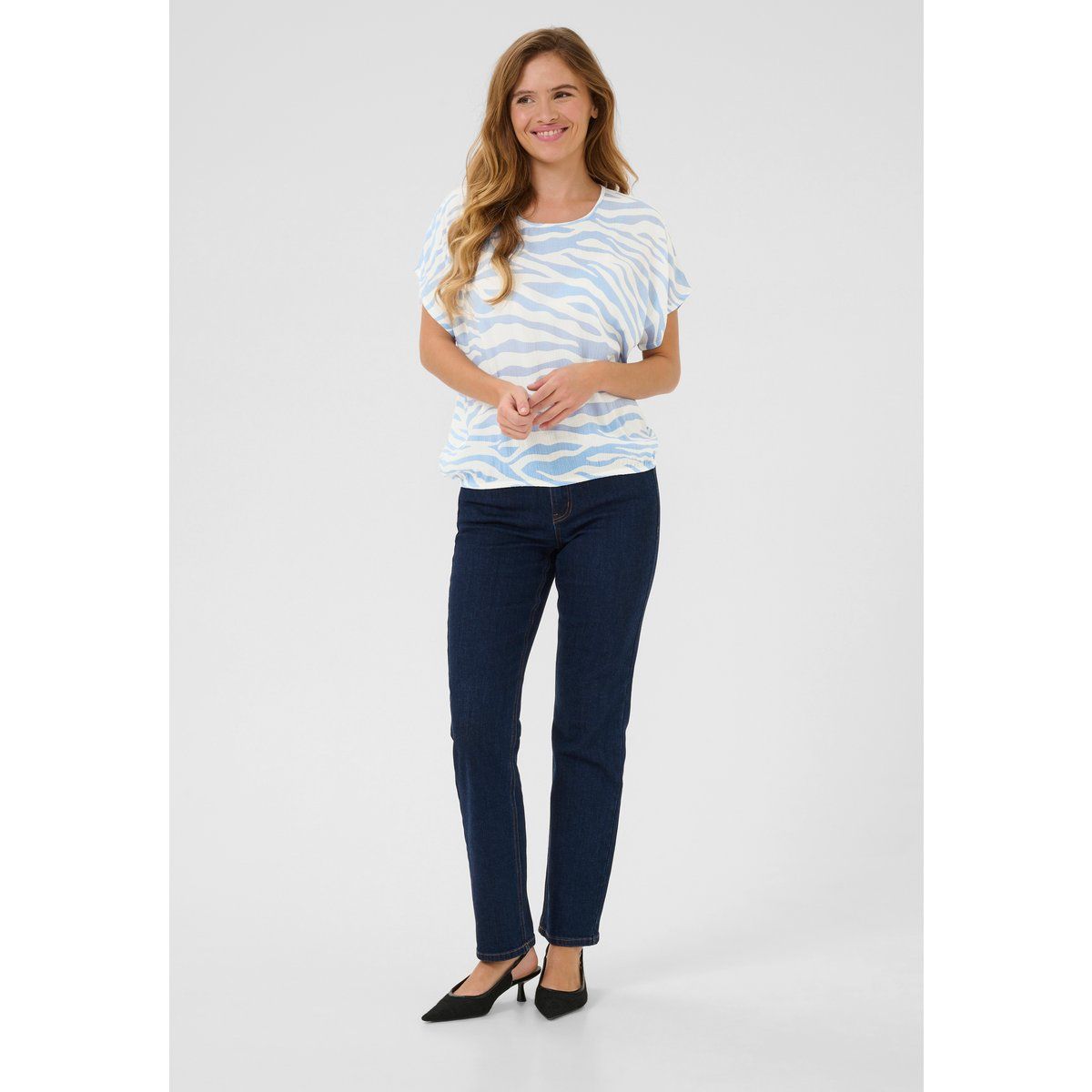Lockere Bluse mit Grafikmuster