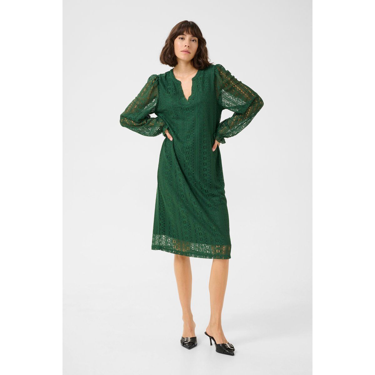 A-Linien Midikleid aus Spitze