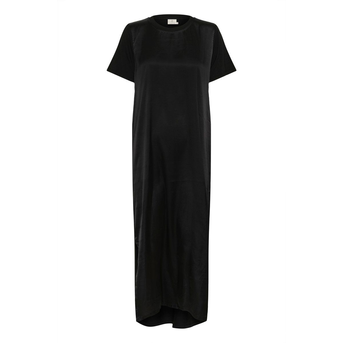 Minimalistisches Maxi-Kleid mit Satin-Front