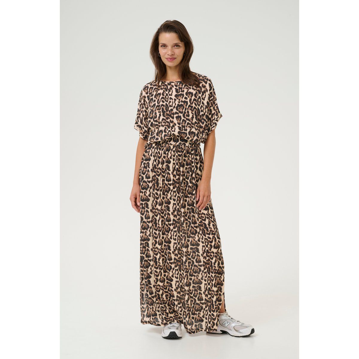 Locker geschnittene Bluse mit Leopardenmuster