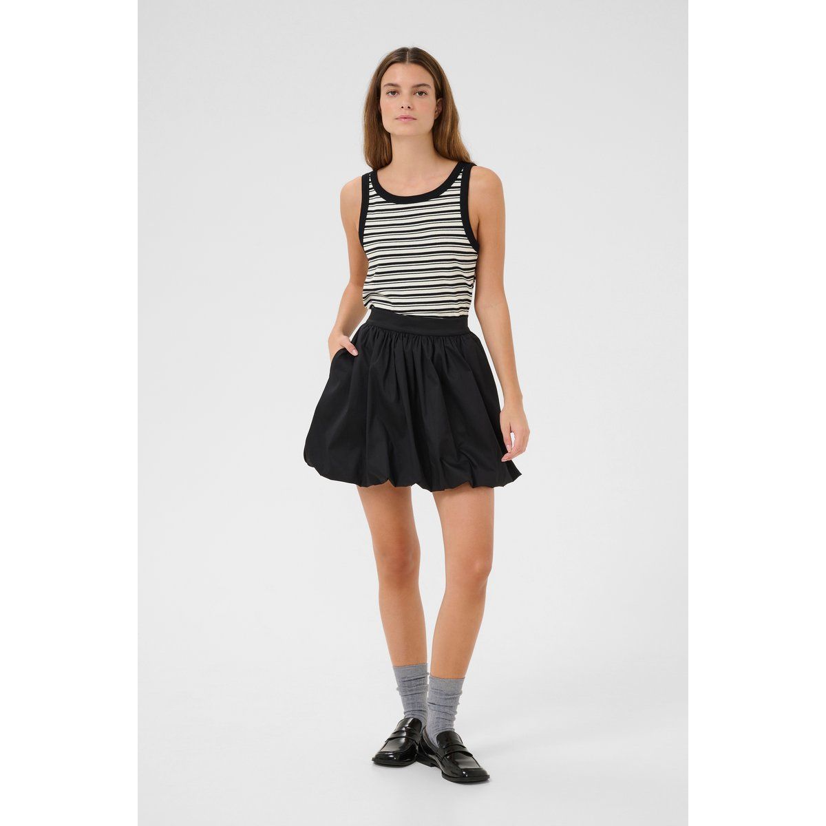Gestreiftes Jersey-Top Slim Fit