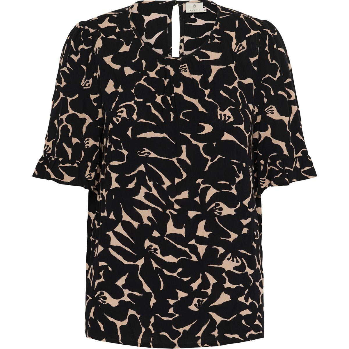 Bluse mit Blumenmuster und Rüschenärmeln