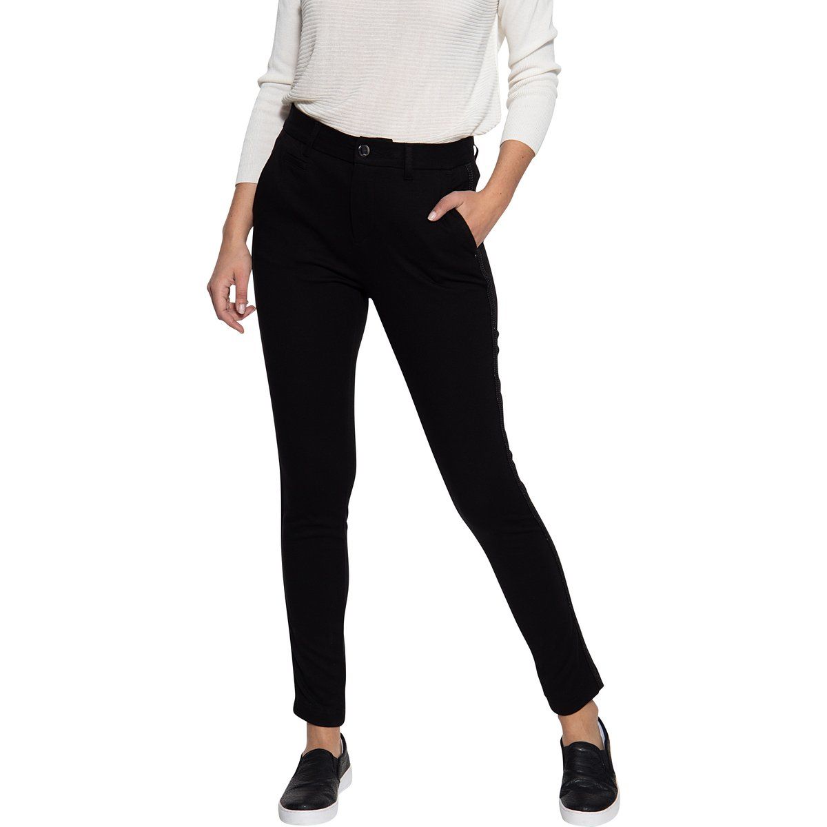 Slim-Fit-Hose mit Seitenstreifen
