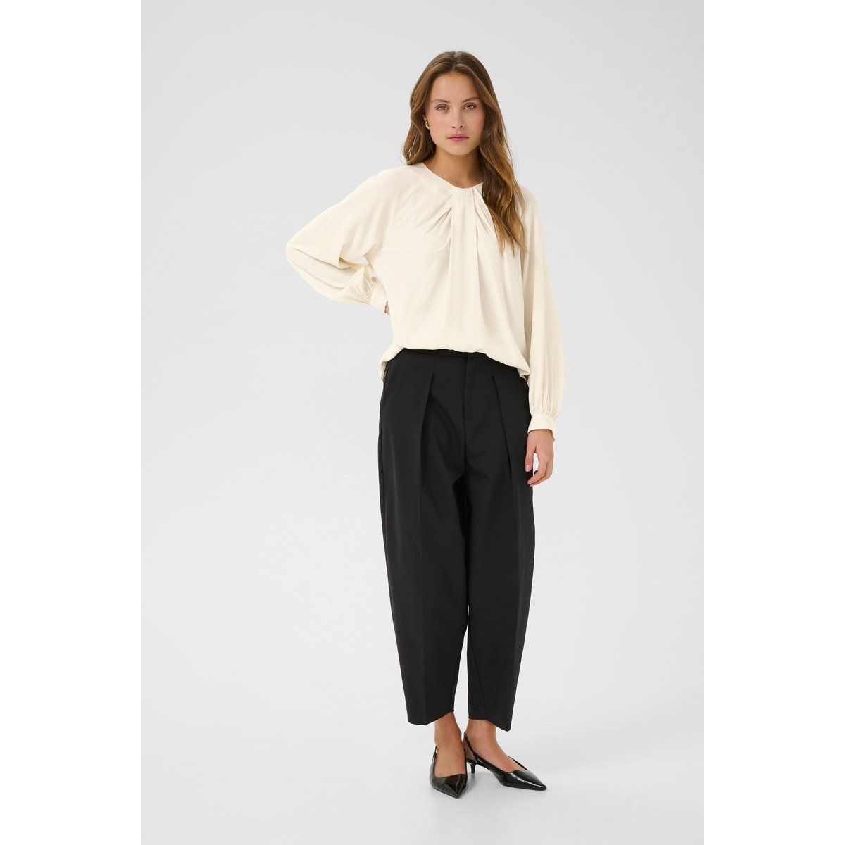 Elegante Bluse mit Drapierung