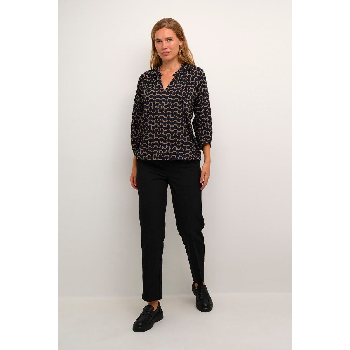 Bluse mit geometrischem Muster