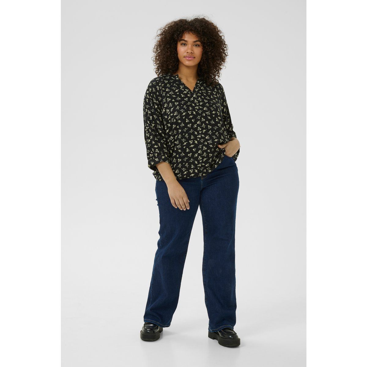 Locker geschnittene Bluse mit Blumenmuster