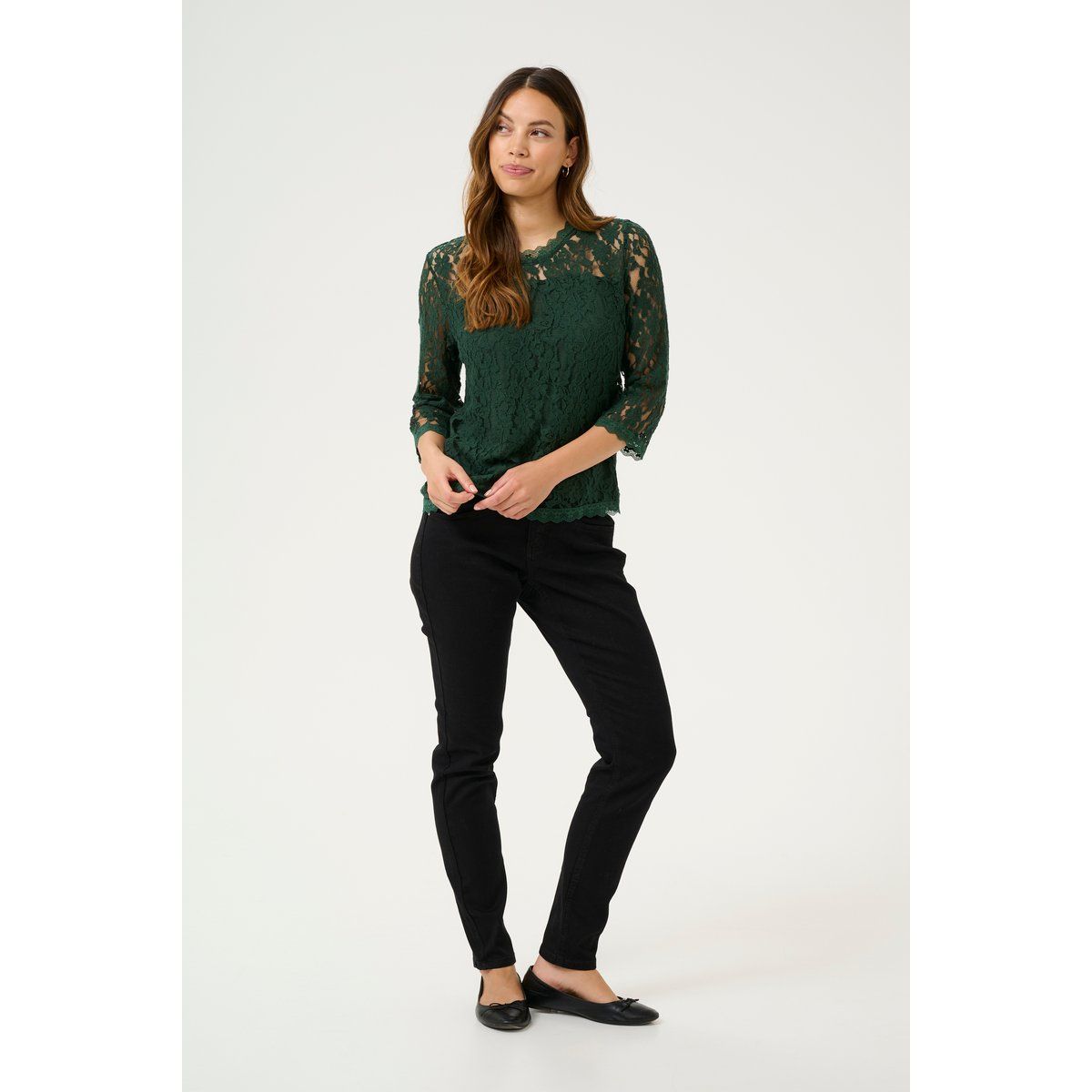 Elegante florale Spitzenbluse