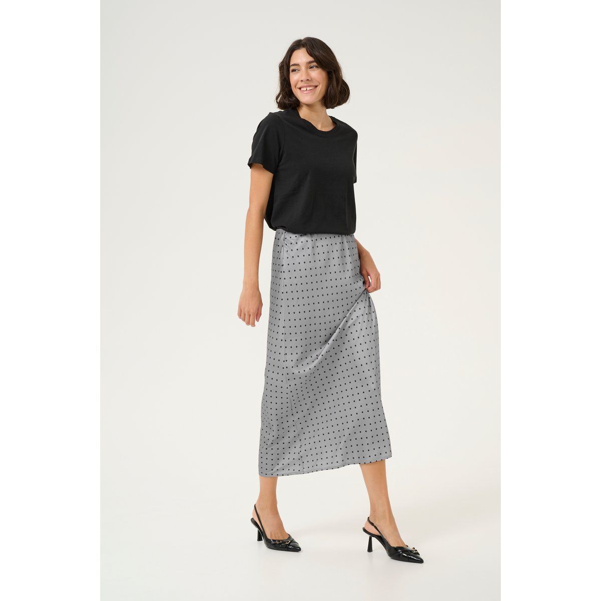 Midi-Rock mit Polka-Dots