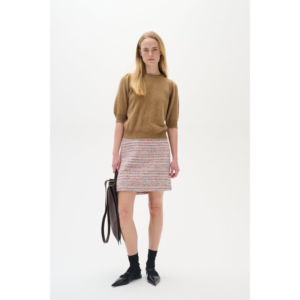 Klassischer Tweed-Mini in A-Linie