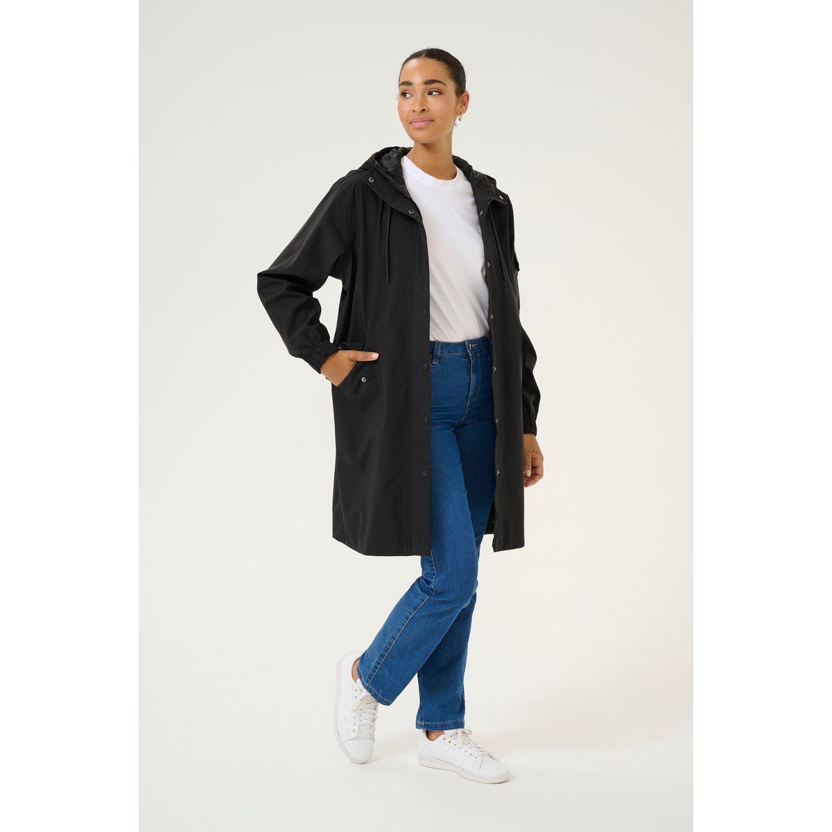 Langer Oversize-Parka mit Kapuze