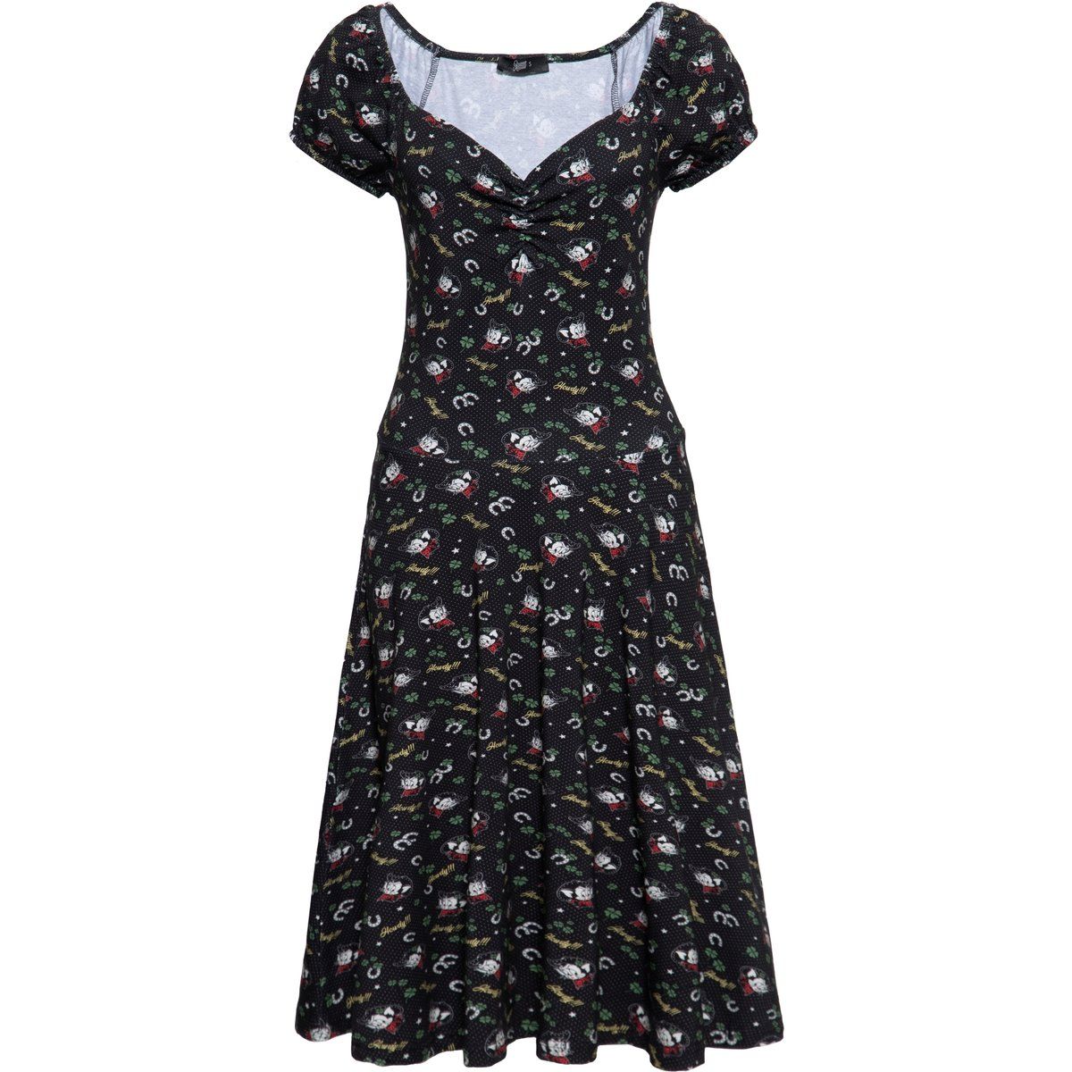 Cowgirl-Kitty Swingkleid mit Allover-Print