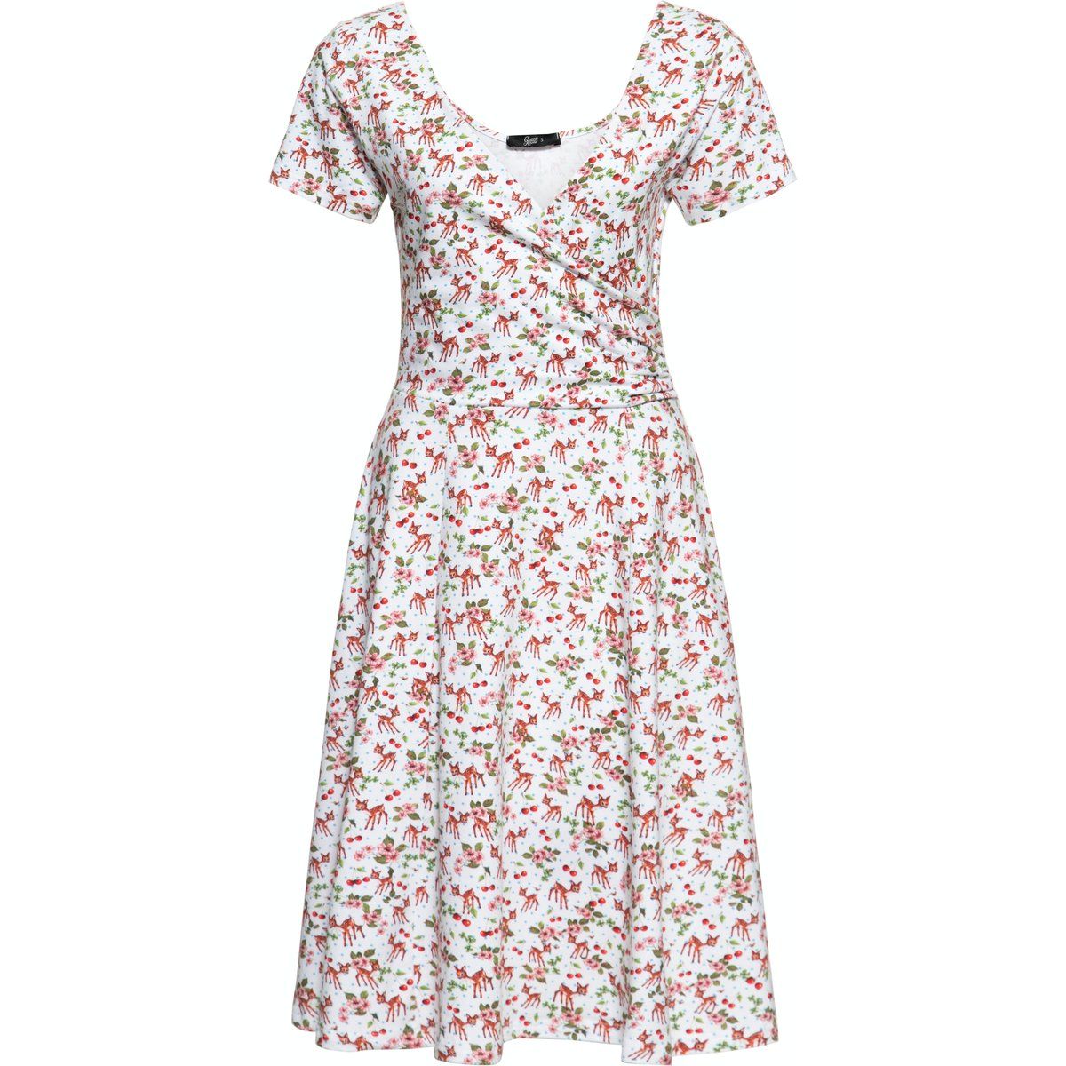 Vintage Swingkleid mit Reh-Print