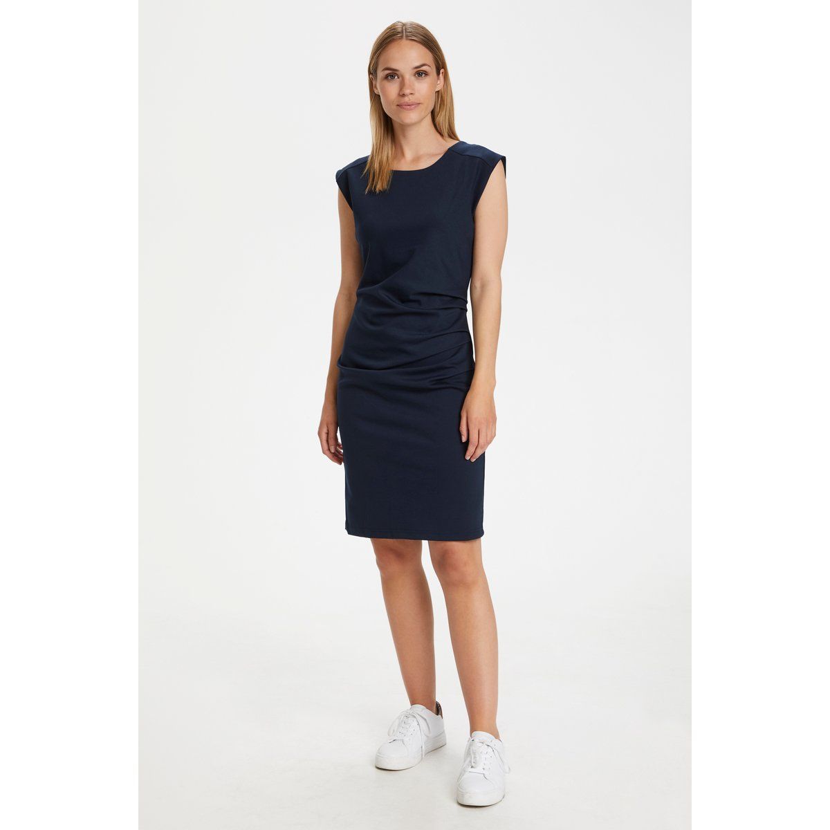 Ärmelloses Bodycon-Minikleid mit Raffung