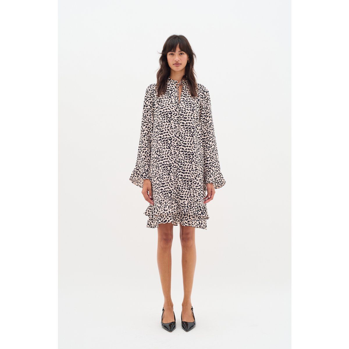 Lockeres Minikleid mit Leopardenmuster