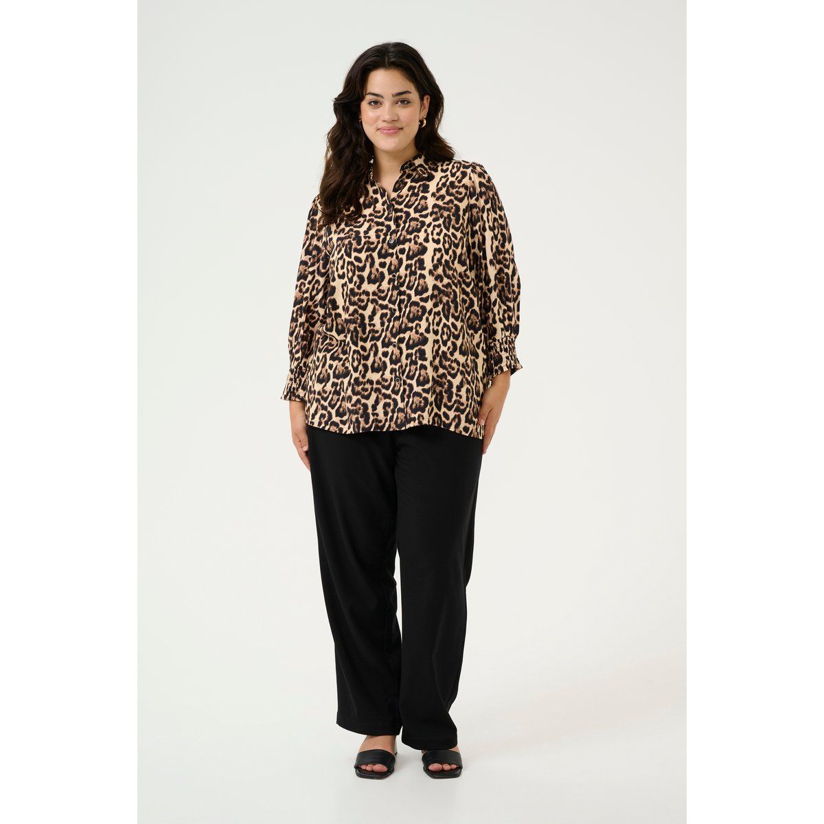 Hemdbluse mit Leopardenmuster