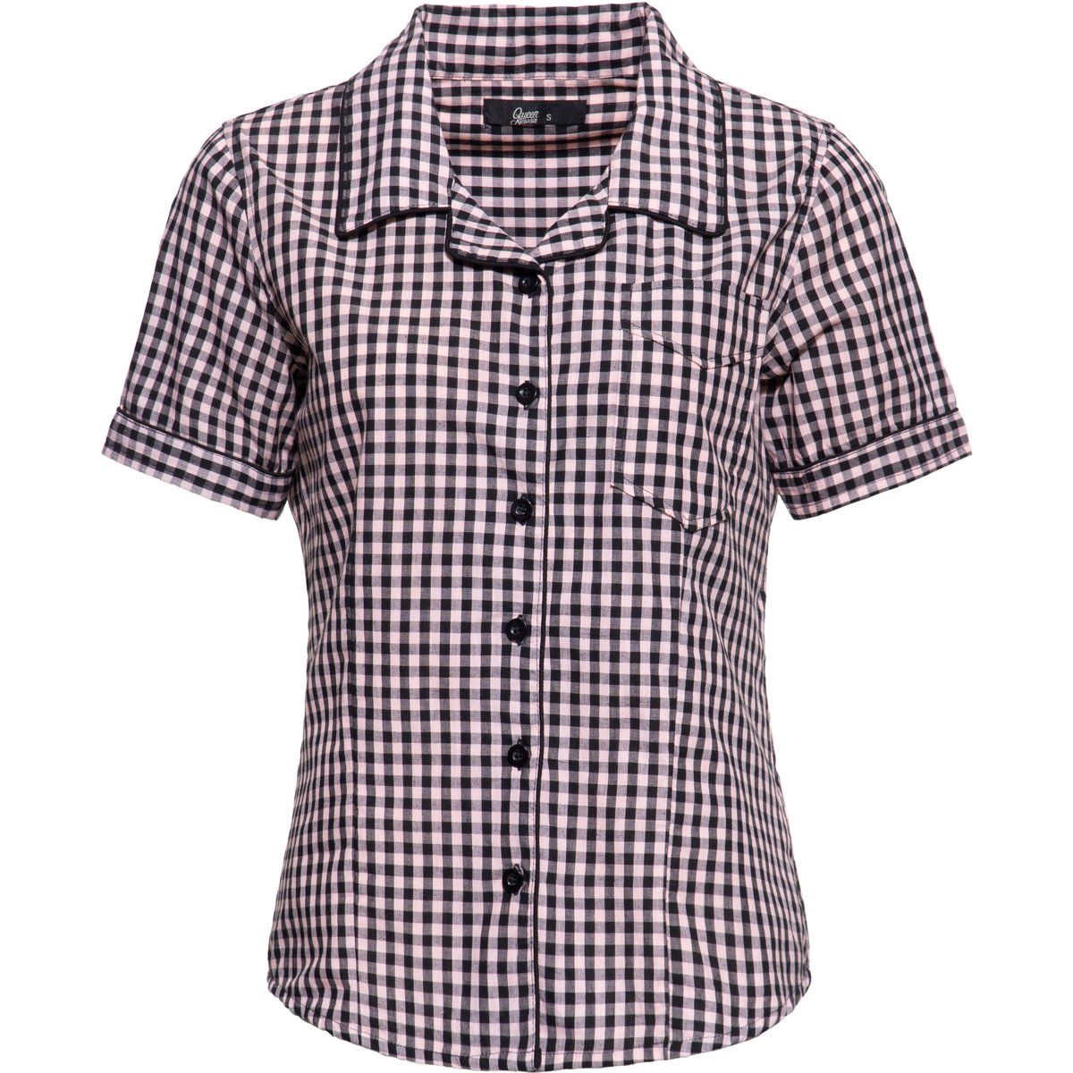 Gingham-Bluse im Retro-Stil