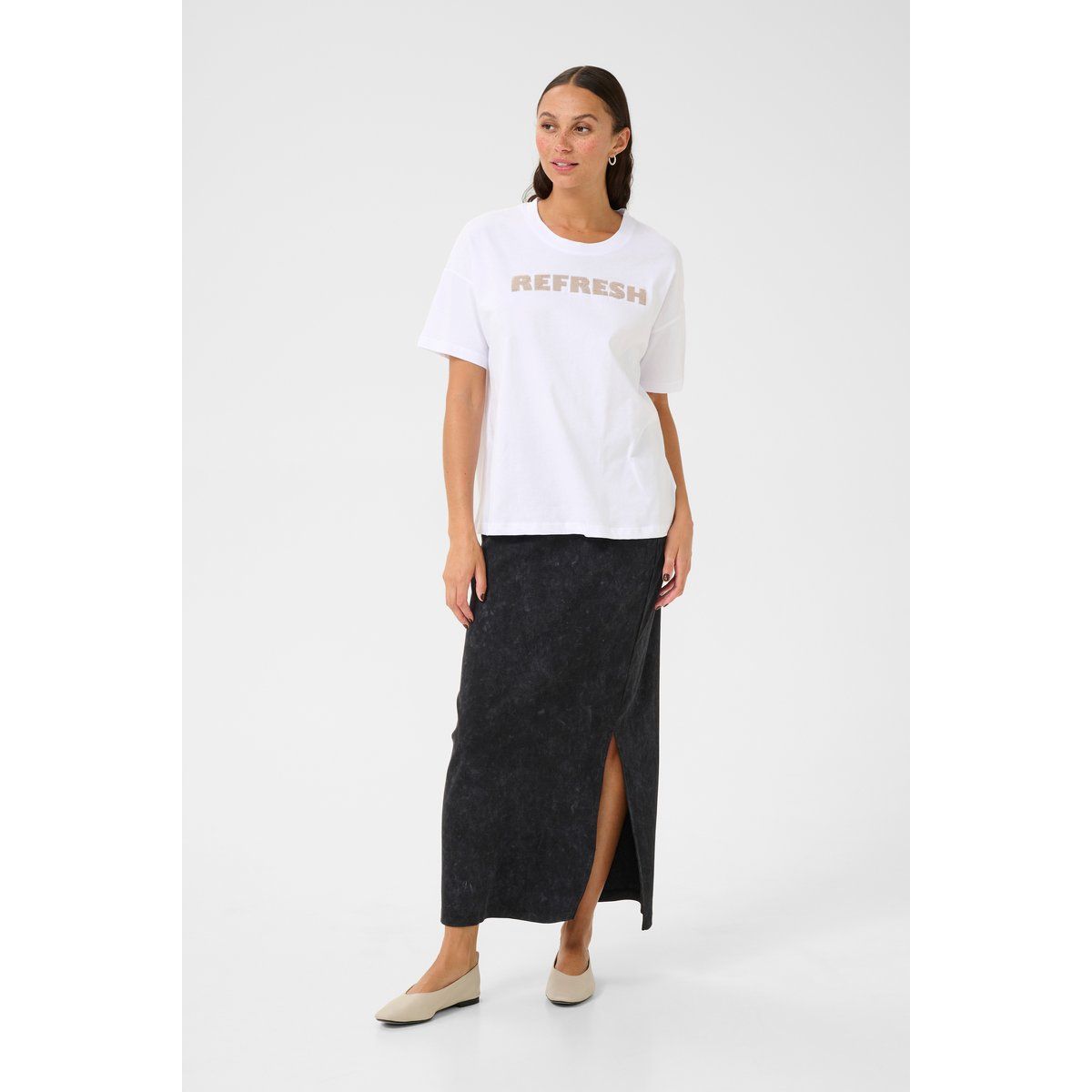 Oversize Baumwoll-T-Shirt mit Grafikprint